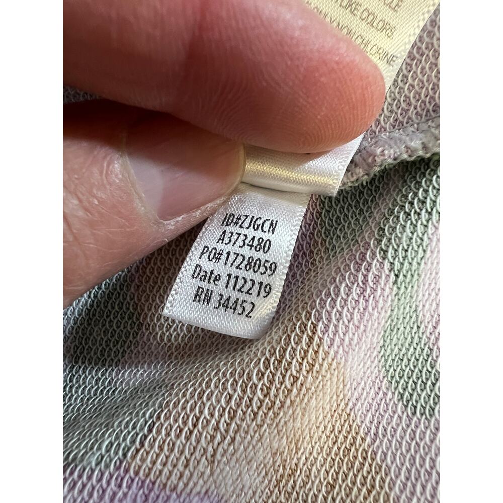 Cuddl Duds Large Cardigan Sweatshirt Purple Pink Gray Camo Thumb Holes Top QVC - Picture 14 of 14